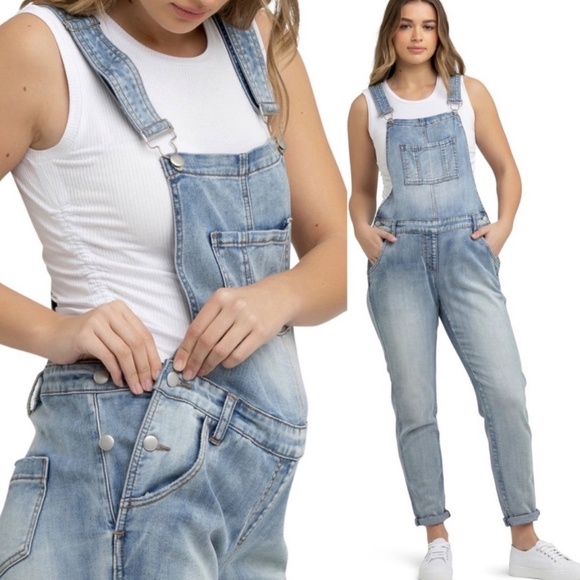 Ripe Maternity Denim Overalls XL - Picture 3 of 4